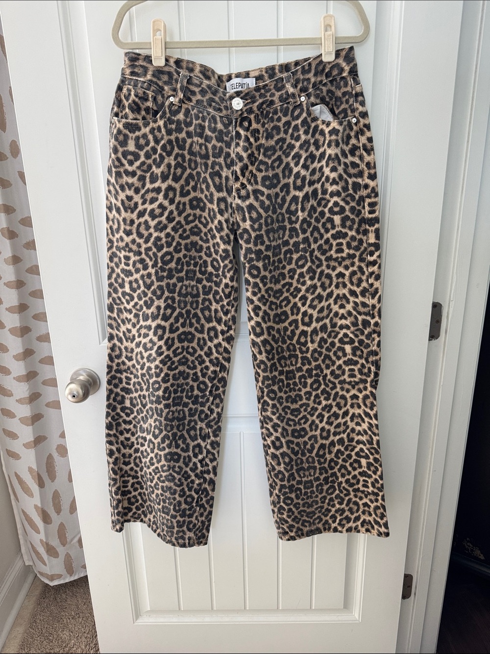 Telepatia Leopard - Print Jeans — Tan & Black